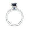 Thumbnail Image 2 of Vera Wang Love Collection Certified Octagonal Blue Sapphire and 0.69 CT. T.W. Diamond Engagement Ring in 14K White Gold