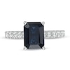 Thumbnail Image 4 of Vera Wang Love Collection Certified Octagonal Blue Sapphire and 0.69 CT. T.W. Diamond Engagement Ring in 14K White Gold