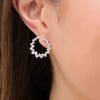 Thumbnail Image 2 of Marilyn Monroe™ Collection 0.75 CT. T.W. Diamond Scatter Circle Earrings in 10K White Gold