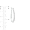 Thumbnail Image 2 of 1.00 CT. T.W. Diamond Hoop Earrings in 10K White Gold