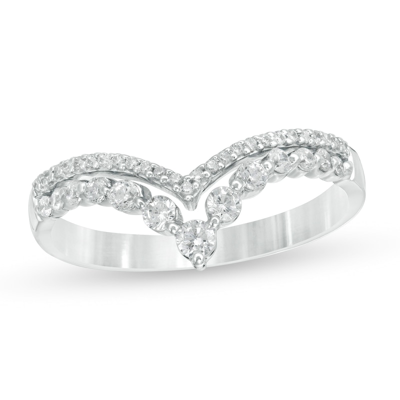 0.29 CT. T.W. Diamond Chevron Ring in Sterling Silver|Peoples Jewellers