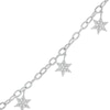 Thumbnail Image 0 of Diamond Accent Snowflake Charm Bracelet in Sterling Silver - 7.5"