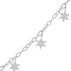 Thumbnail Image 1 of Diamond Accent Snowflake Charm Bracelet in Sterling Silver - 7.5"