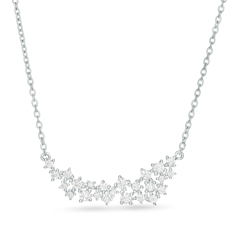 Marilyn Monroe™ Collection 0.50 CT. T.W. Diamond Graduated Necklace in 10K White Gold