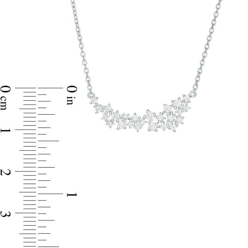 Main Image 2 of Marilyn Monroe™ Collection 0.50 CT. T.W. Diamond Graduated Necklace in 10K White Gold