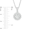 Thumbnail Image 3 of 6.5mm Lab-Created White Sapphire Vintage-Style Flower Stud Earrings and Pendant Set in Sterling Silver