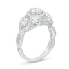 Thumbnail Image 3 of 1.00 CT. T.W. Diamond Past Present Future® Frame Twist Engagement Ring in 10K White Gold