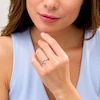 Thumbnail Image 2 of 1.26 CT. T.W. Certified Emerald-Cut Diamond Vintage-Style Engagement Ring in 14K White Gold (I/I1)