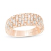 Thumbnail Image 0 of Marilyn Monroe™ Collection 0.95 CT. T.W. Baguette and Round Diamond Band in 14K Rose Gold