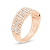 Thumbnail Image 1 of Marilyn Monroe™ Collection 0.95 CT. T.W. Baguette and Round Diamond Band in 14K Rose Gold