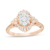 Thumbnail Image 0 of Marilyn Monroe™ Collection 0.45 CT. T.W. Diamond Frame Tri-Sides Engagement Ring in 14K Rose Gold