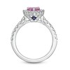 Thumbnail Image 4 of Vera Wang Love Collection Certified Pear-Shaped Pink Sapphire and 0.95 CT. T.W. Diamond Engagement Ring in 14K White Gold