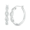 Thumbnail Image 1 of Diamond Accent Loose Braid Hoop Earrings in Sterling Silver