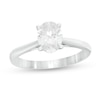 Thumbnail Image 0 of 1.00 CT. Certified Oval Diamond Solitaire Engagement Ring in 14K White Gold (K/I3)