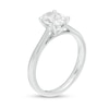 Thumbnail Image 2 of 1.00 CT. Certified Oval Diamond Solitaire Engagement Ring in 14K White Gold (K/I3)