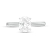 Thumbnail Image 3 of 1.00 CT. Certified Oval Diamond Solitaire Engagement Ring in 14K White Gold (K/I3)