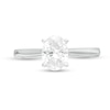 Thumbnail Image 4 of 1.00 CT. Certified Oval Diamond Solitaire Engagement Ring in 14K White Gold (K/I3)