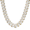 Thumbnail Image 1 of 11.3mm Diamond-Cut Curb Chain Necklace in Hollow 14K Two-Tone Gold - 24"