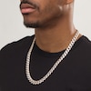 Thumbnail Image 2 of 11.3mm Diamond-Cut Curb Chain Necklace in Hollow 14K Two-Tone Gold - 24"