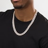 Thumbnail Image 1 of 13.5mm Diamond-Cut Curb Chain Necklace in Hollow 14K Two-Tone Gold - 24"