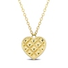 Thumbnail Image 0 of Quilted Heart Necklace in 10K Gold - 17"