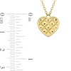 Thumbnail Image 2 of Quilted Heart Necklace in 10K Gold - 17"
