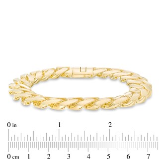 Men's 13.5mm Cuban Curb Chain Bracelet in Hollow 14K Gold - 8.5"