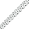 Thumbnail Image 1 of Men's 9.5mm Diamond-Cut Cuban Curb Chain Bracelet in Hollow 14K White Gold - 8.25"