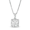 Thumbnail Image 0 of 1.00 CT. T.W. Certified Canadian Princess-Cut Diamond Frame Pendant in 14K White Gold (I/I2)