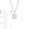 Thumbnail Image 2 of 1.00 CT. T.W. Certified Canadian Princess-Cut Diamond Frame Pendant in 14K White Gold (I/I2)