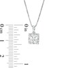 Thumbnail Image 2 of 1.00 CT. T.W. Certified Canadian Princess-Cut Diamond Frame Pendant in 14K White Gold (I/I2)