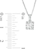 Thumbnail Image 2 of 0.50 CT. T.W. Certified Canadian Princess-Cut Diamond Frame Pendant in 14K White Gold (I/I2)
