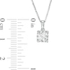 Thumbnail Image 3 of 0.50 CT. T.W. Certified Canadian Princess-Cut Diamond Frame Pendant in 14K White Gold (I/I2)
