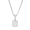 Thumbnail Image 0 of 0.25 CT. T.W. Certified Canadian Princess-Cut Diamond Frame Pendant in 14K White Gold (I/I2)