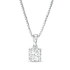 Thumbnail Image 1 of 0.25 CT. T.W. Certified Canadian Princess-Cut Diamond Frame Pendant in 14K White Gold (I/I2)