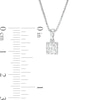 Thumbnail Image 2 of 0.25 CT. T.W. Certified Canadian Princess-Cut Diamond Frame Pendant in 14K White Gold (I/I2)