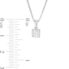 Thumbnail Image 3 of 0.25 CT. T.W. Certified Canadian Princess-Cut Diamond Frame Pendant in 14K White Gold (I/I2)