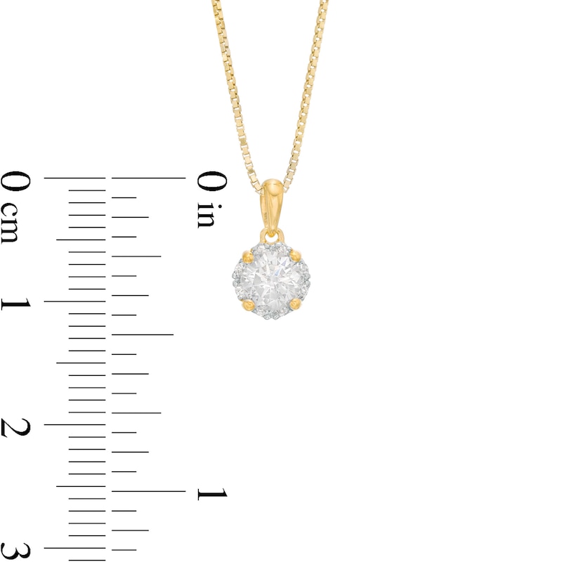 0.50 CT. T.W. Certified Canadian Diamond Frame Pendant in 14K Gold (I/I2)