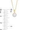 Thumbnail Image 2 of 0.13 CT. T.W. Certified Canadian Diamond Frame Pendant in 14K Gold (I/I2)