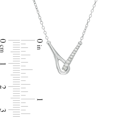Love + Be Loved CT. T.W. Diamond Loop Necklace in Sterling Silver