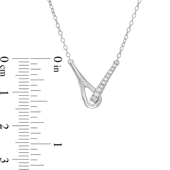 Love + Be Loved CT. T.W. Diamond Loop Necklace in Sterling Silver