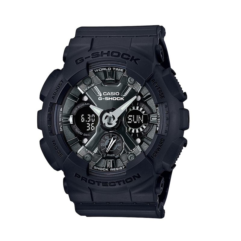 Ladies' Casio G-Shock Black Resin Strap Watch (Model: GMAS120MF-1A)|Peoples Jewellers