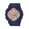 Ladies' Casio G-Shock Blue Resin Strap Watch with Rose-Tone Dial (Model: GMAS120MF-2A2)