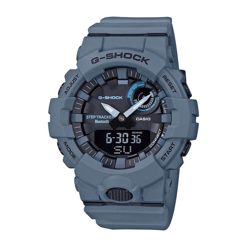 Main Image 1 of Men's Casio G-Shock Power Trainer Blue Grey Strap Watch with Black Dial (Model: GBA800UC-2A)