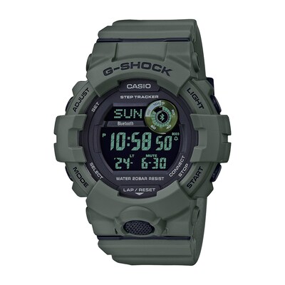 Men's Casio G-Shock Power Trainer Resin Strap Watch with Black Dial (Model: GBD800UC