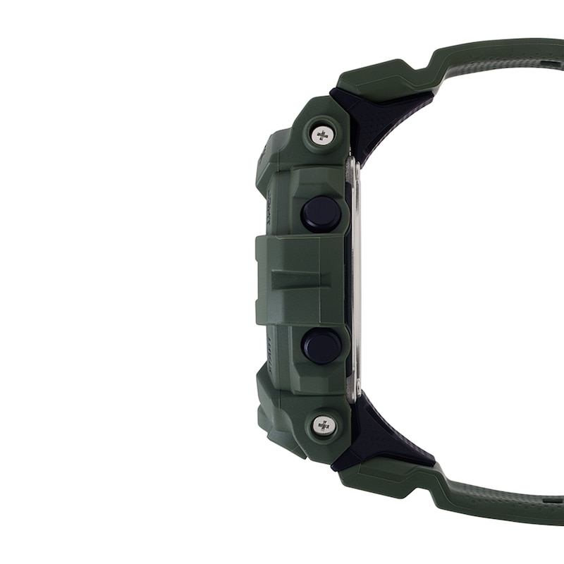 Main Image 2 of Men's Casio G-Shock Power Trainer Green Resin Strap Watch with Black Dial (Model: GBD800UC-3)