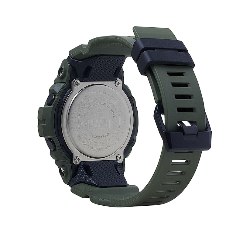 Main Image 3 of Men's Casio G-Shock Power Trainer Green Resin Strap Watch with Black Dial (Model: GBD800UC-3)