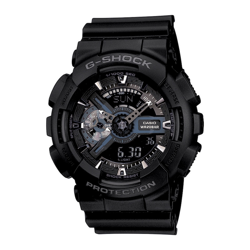 Men's Casio G-Shock Classic Black Resin Strap Watch (Model: GA110-1B)|Peoples Jewellers