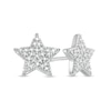 Thumbnail Image 0 of Marilyn Monroe™ Collection 0.119 CT. T.W. Diamond Star Stud Earrings in Sterling Silver