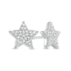 Thumbnail Image 1 of Marilyn Monroe™ Collection 0.119 CT. T.W. Diamond Star Stud Earrings in Sterling Silver